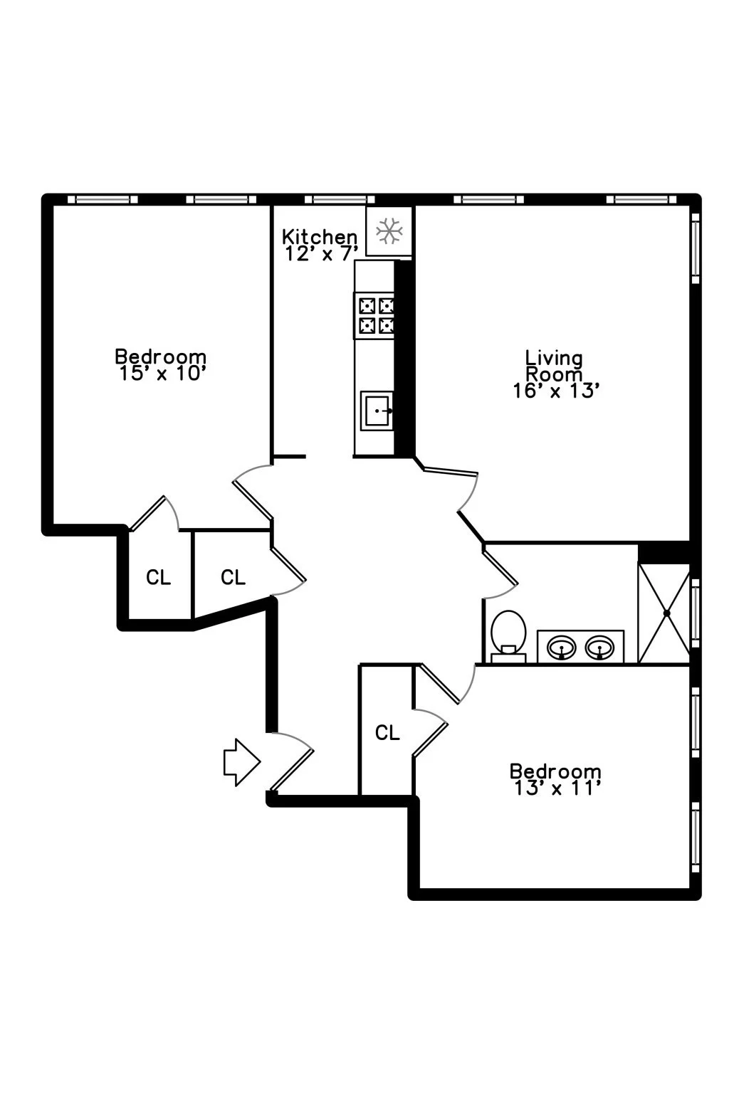 2 bed, 1 bath apartment for rent at 1254 Commonwealth Ave Unit 11, Allston — photo 11 of 13
