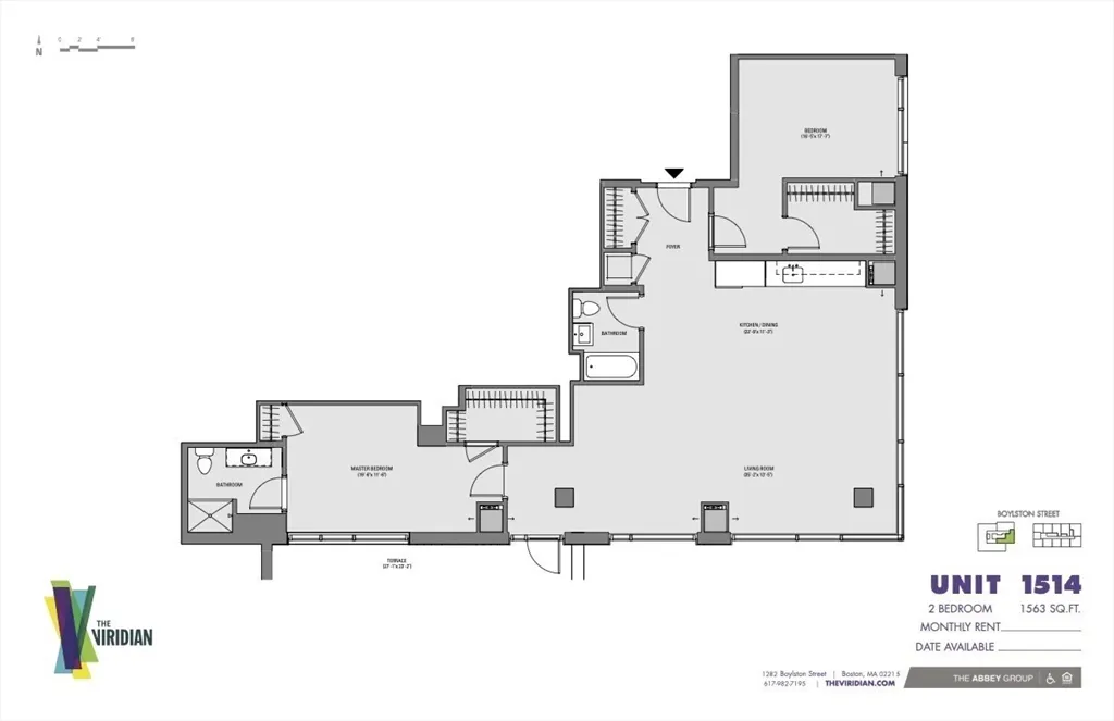 2 bed, 2 bath apartment for rent at 1282 Boylston St Unit 1514, Fenway — photo 9 of 16