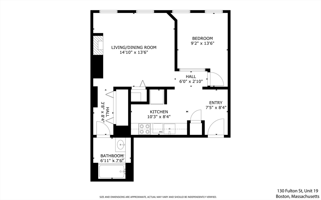 1 bed, 1 bath apartment for rent at 130 Fulton St Unit 19, Waterfront — photo 15 of 15