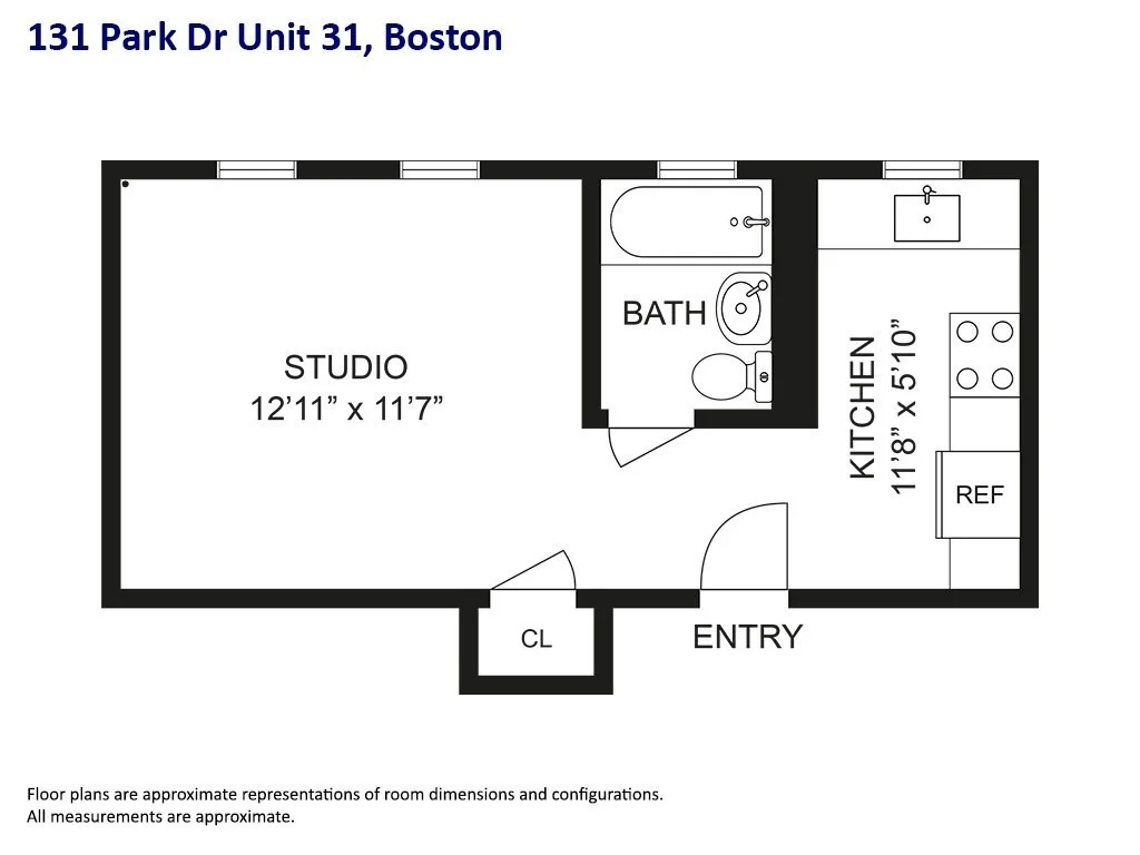 Studio bed, 1 bath apartment for rent at 131 Park Dr Unit 31R, Fenway — photo 12 of 12