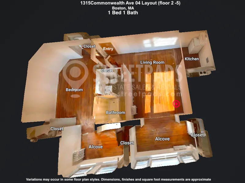 1 bed, 1 bath apartment for rent at 1315 Commonwealth Ave Unit 304, Allston