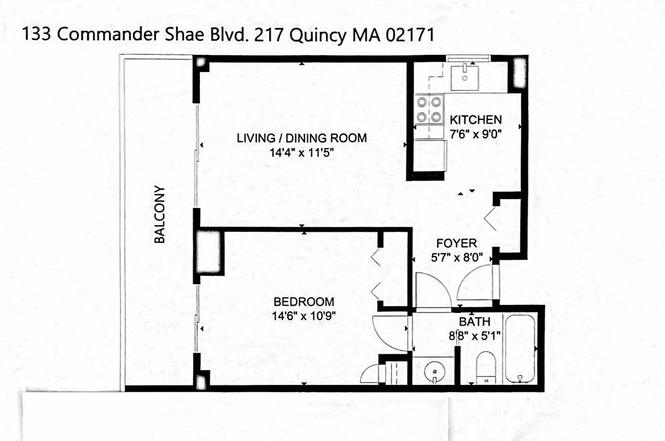 1 bed, 1 bath apartment for rent at 133 Commander Shea Boulevard Unit 217, Quincy — photo 19 of 22