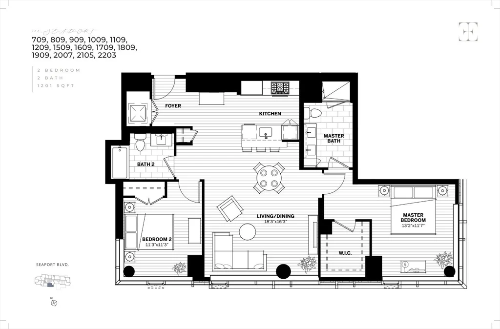 2 bed, 2 bath apartment for rent at 133 Seaport Blvd Unit 1509, South Boston — photo 13 of 26