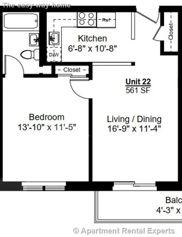 1 bed, 1 bath apartment for rent at 134 Summer St Unit 22, Malden Center — photo 10 of 17