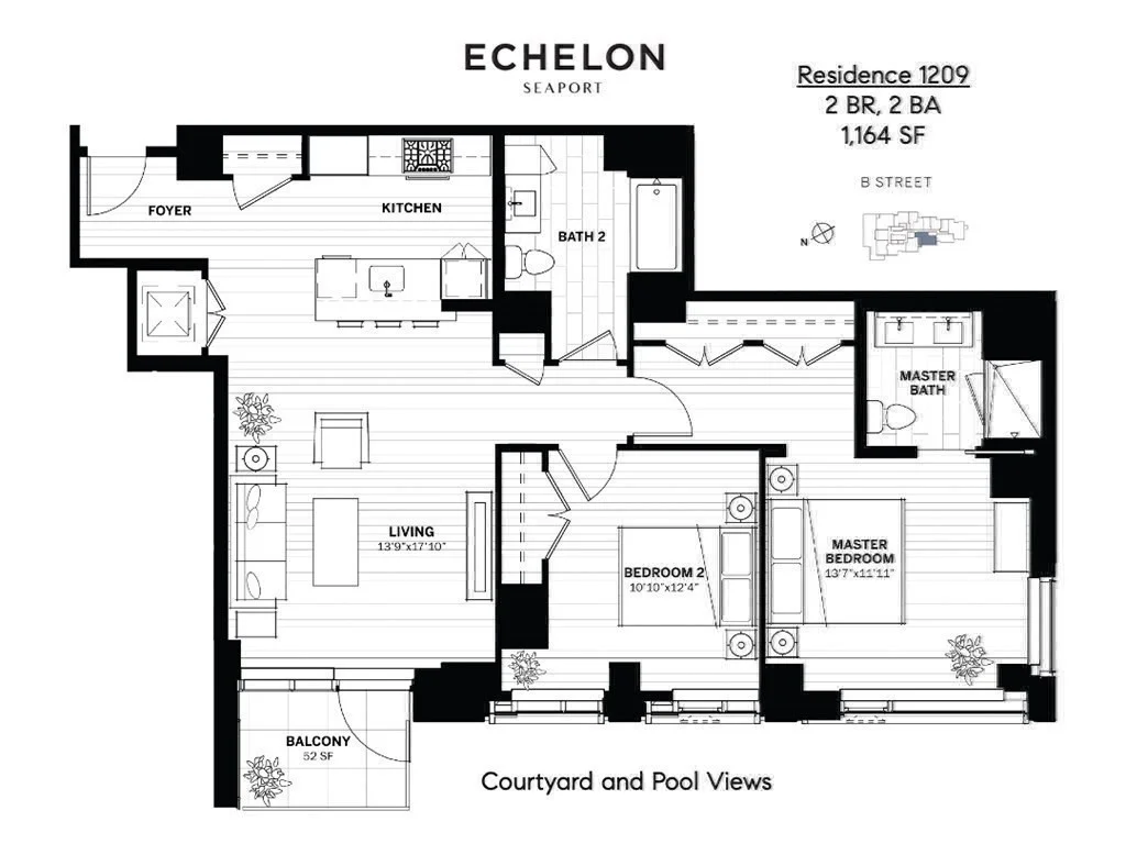 2 bed, 2 bath apartment for rent at 135 Seaport Blvd Unit 1209, Seaport District — photo 20 of 38