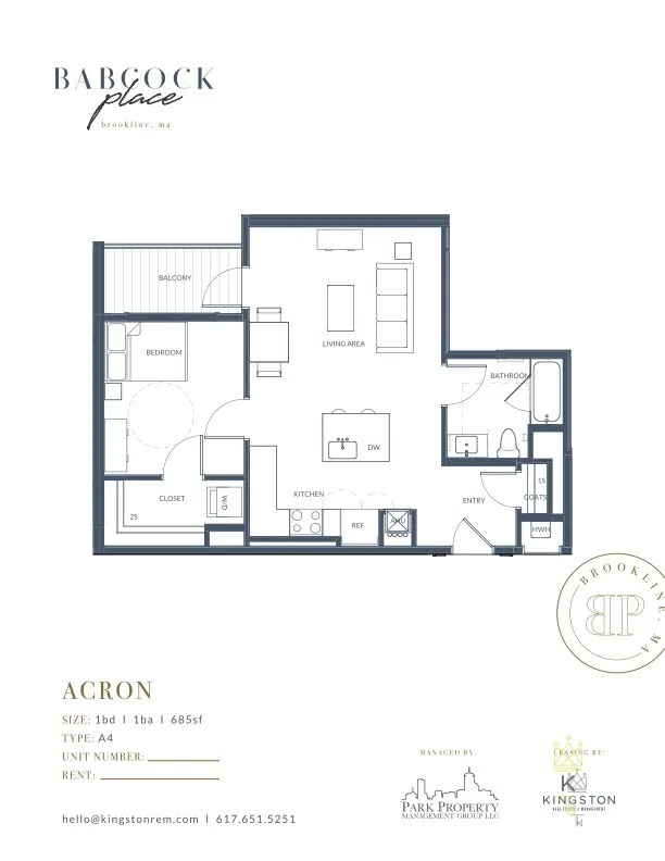 1 bed, 1 bath apartment for rent at 136 Babcock St Unit 215, North Brookline — photo 3 of 9
