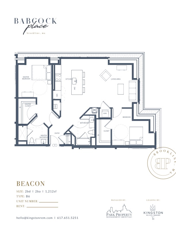 2 bed, 2 bath apartment for rent at 136 Babcock St Unit 410, North Brookline — photo 9 of 19