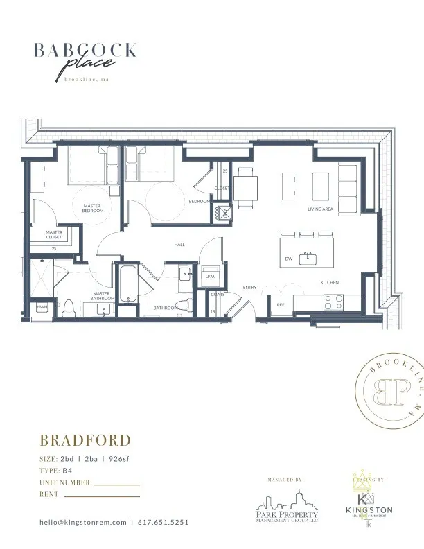 2 bed, 2 bath apartment for rent at 136 Babcock St Unit 414, North Brookline — photo 9 of 14