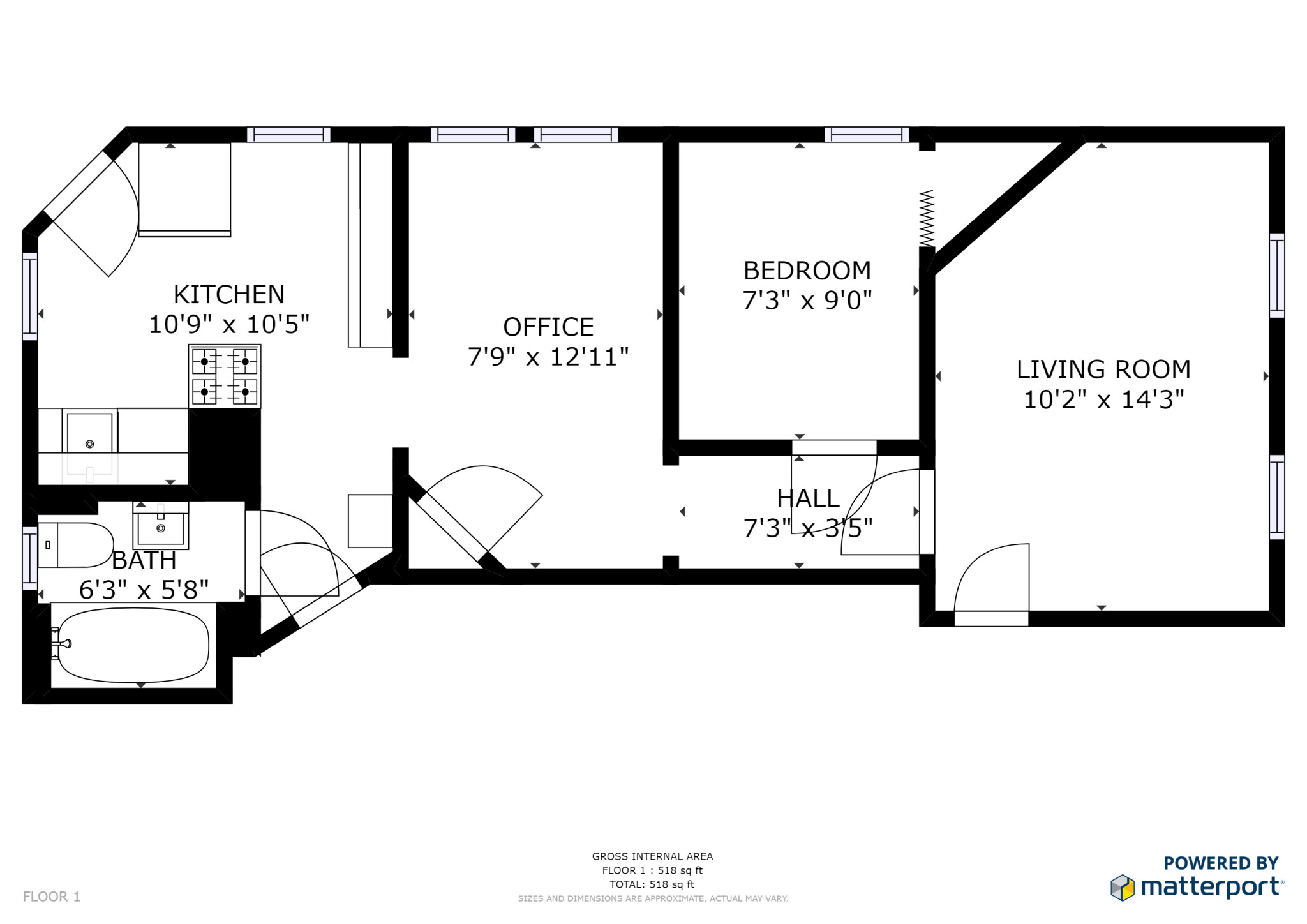 1 bed, 1 bath apartment for rent at 137 Columbia Ter Unit 2R, The Port — photo 8 of 10