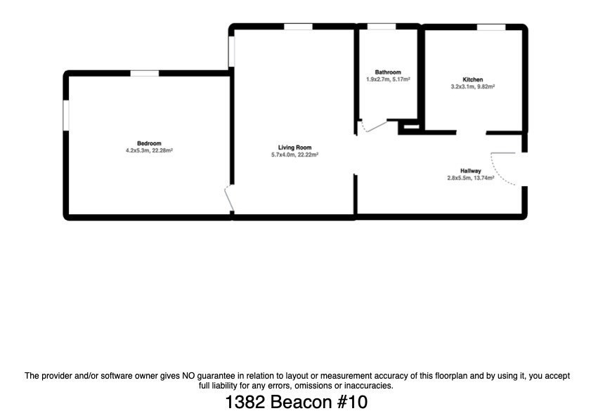 1 bed, 1 bath apartment for rent at 1382 Beacon Unit 10, Coolidge Corner — photo 8 of 8
