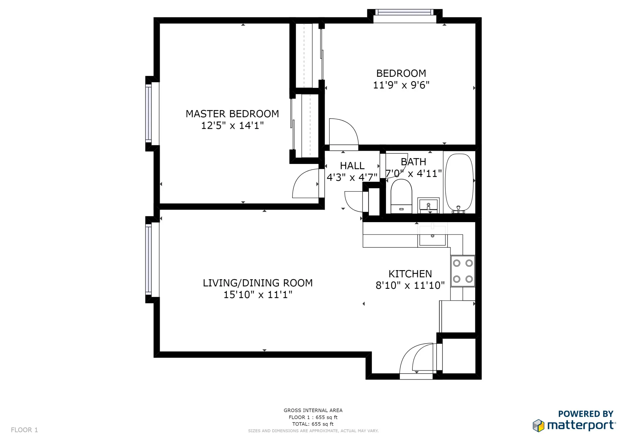 2 bed, 1 bath apartment for rent at 14 Murdock St Unit 2, Powder House Square — photo 5 of 9