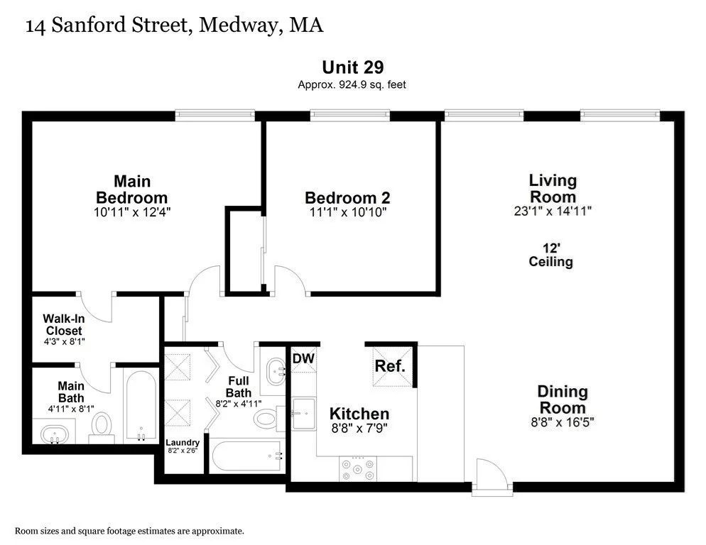 2 bed, 2 bath apartment for rent at 14 Sanford Rd Unit 29, Medway — photo 36 of 36