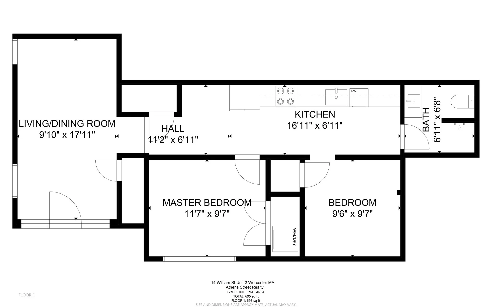 2 bed, 1 bath apartment for rent at 14 William St Unit 2, Worcester — photo 18 of 18