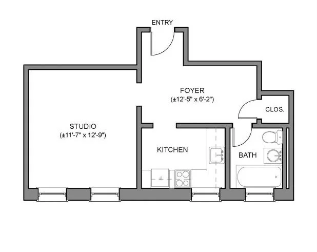 Studio bed, 1 bath apartment for rent at 143 Park Dr Unit 2, Fenway — photo 2 of 3