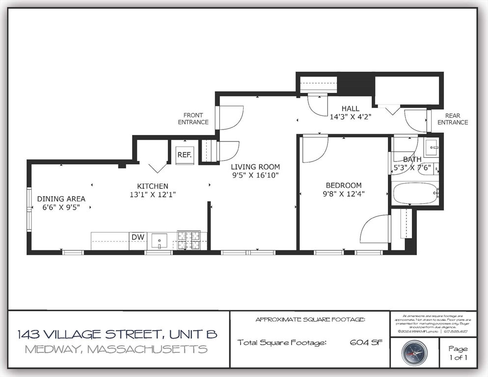 1 bed, 1 bath apartment for rent at 143 Village St Unit B, Medway — photo 17 of 17