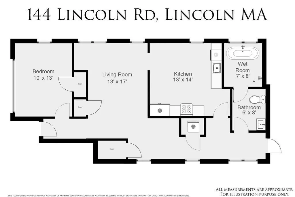1 bed, 1 bath apartment for rent at 144 Lincoln Rd Unit 1, Lincoln — photo 22 of 28