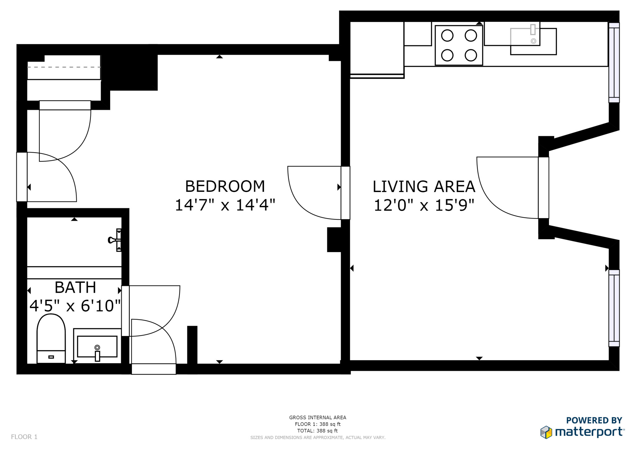 Studio bed, 1 bath apartment for rent at 145 Columbia St Unit 1, The Port — photo 8 of 10