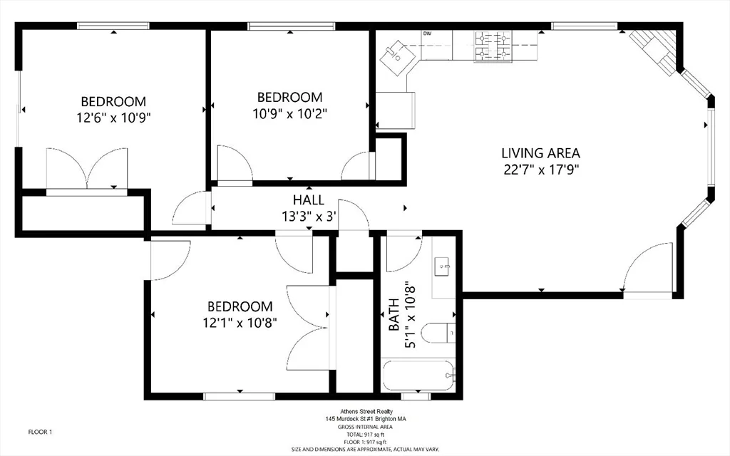 3 bed, 2 bath apartment for rent at 145 Murdock Unit 1, Brighton — photo 26 of 26