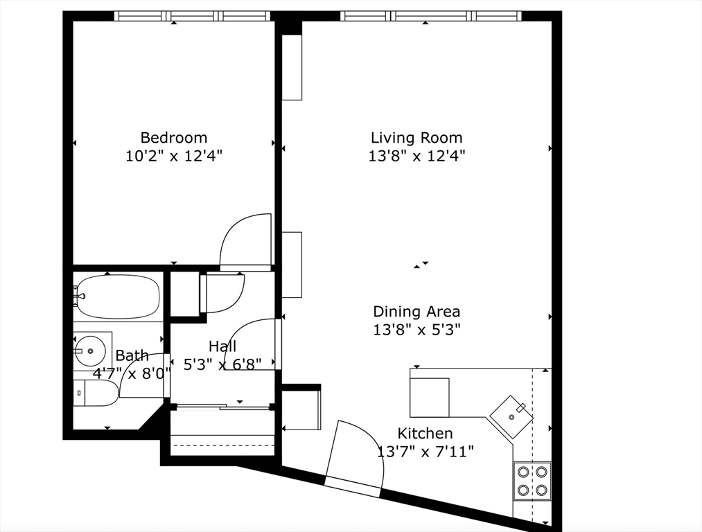 1 bed, 1 bath apartment for rent at 145 Pinckney Unit 102, Beacon Hill — photo 10 of 10