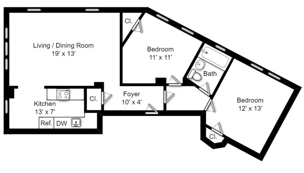 2 bed, 1 bath apartment for rent at 1454 Beacon St Unit 142, Corey Hill — photo 3 of 14