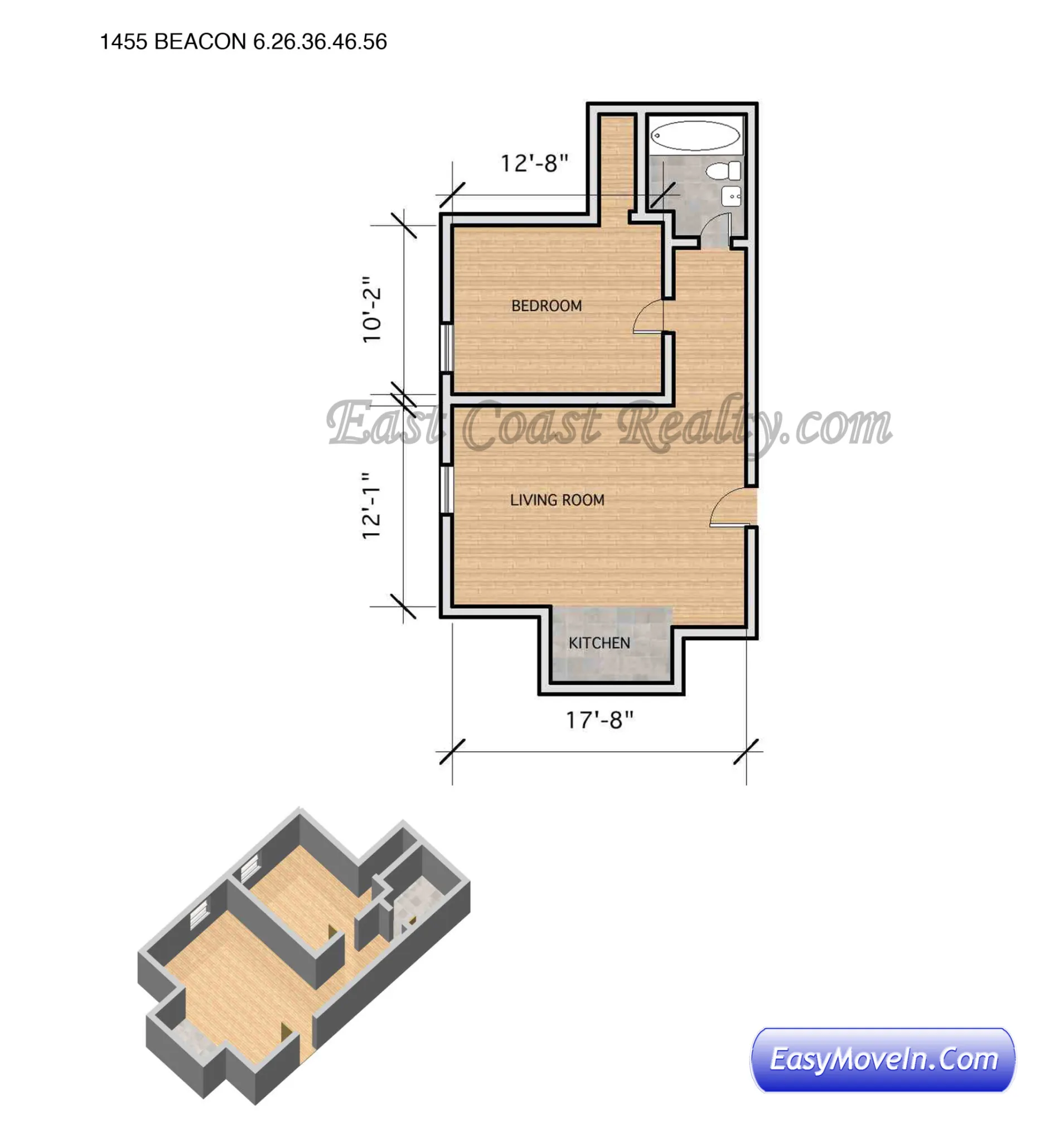 1 bed, 1 bath apartment for rent at 1455 Beacon St Unit 26, Griggs Park — photo 13 of 16