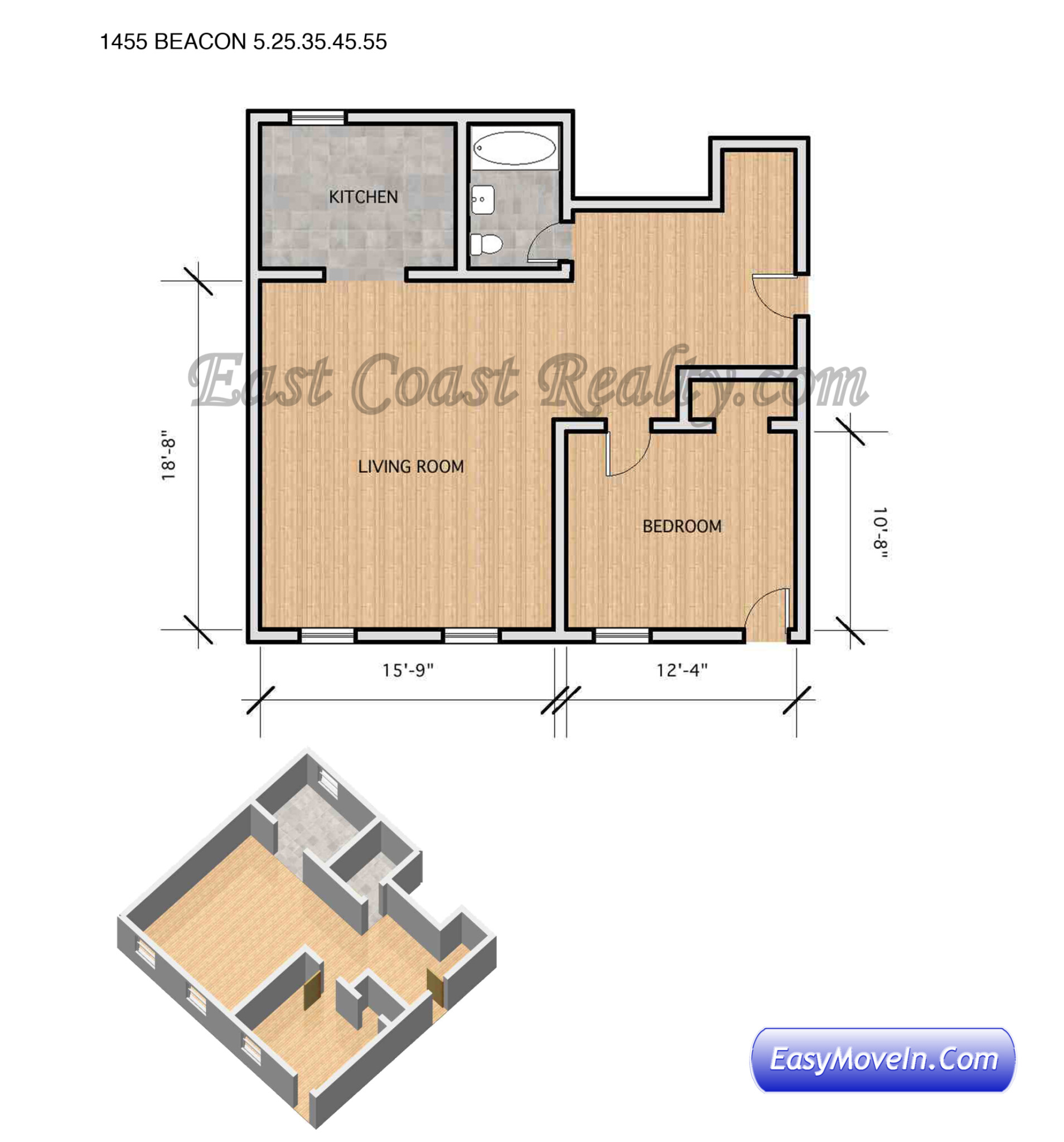 1 bed, 1 bath apartment for rent at 1455 Beacon St Unit 45, Griggs Park — photo 12 of 17
