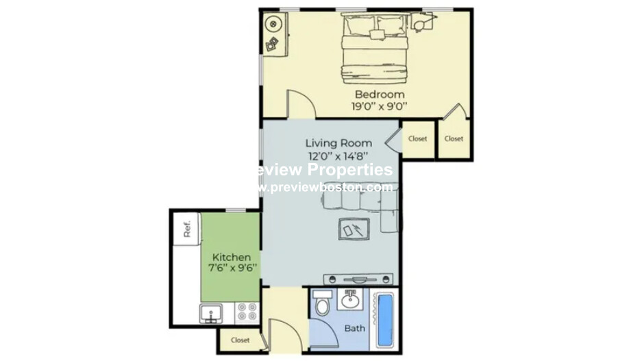 1 bed, 1 bath apartment for rent at 1470 Beacon St Unit 4P, Coolidge Corner