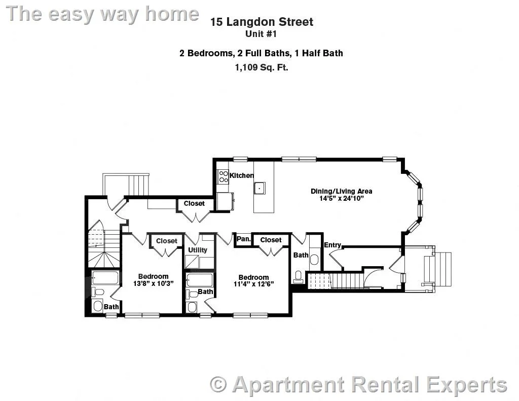 2 bed, 2 bath apartment for rent at 15 Langdon St Unit 1, Harvard Square — photo 14 of 15