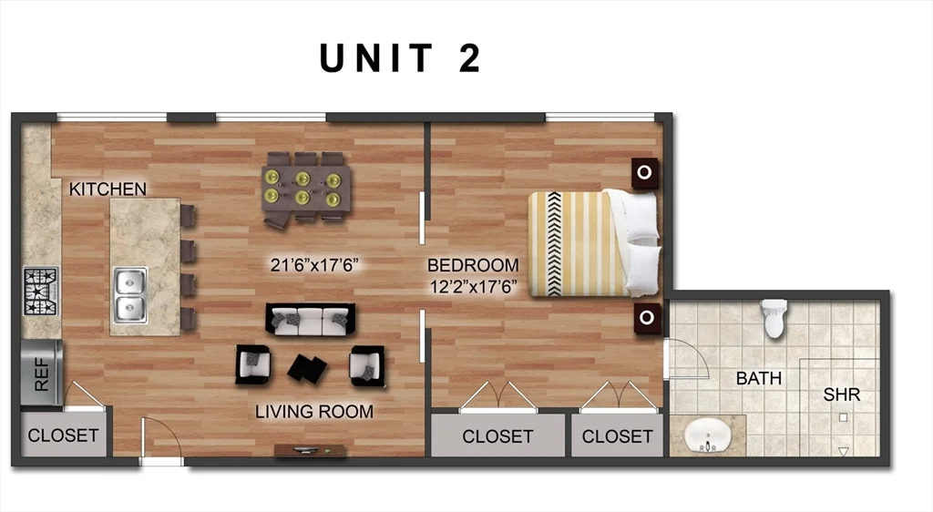 1 bed, 1 bath apartment for rent at 15 Oak Unit 201, Needham — photo 9 of 9
