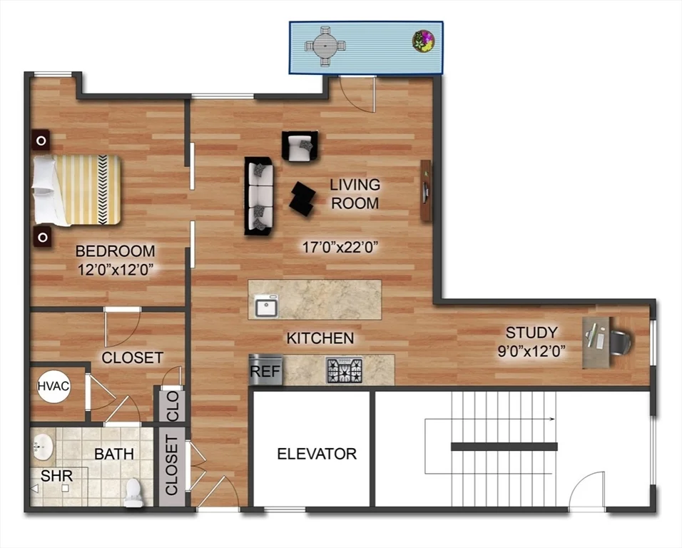 1 bed, 1 bath apartment for rent at 15 Oak Unit 302, Needham — photo 9 of 9