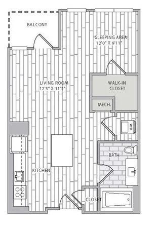 Studio bed, 1 bath apartment for rent at 150 Rivers Edge Unit 470, Medford — photo 6 of 6