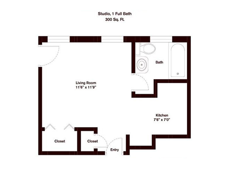 Studio bed, 1 bath apartment for rent at 1539 Beacon St Unit 3, Griggs Park — photo 13 of 13