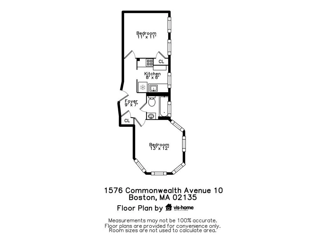 1 bed, 1 bath apartment for rent at 1576 Commonwealth Ave Unit 10, Brighton — photo 8 of 9
