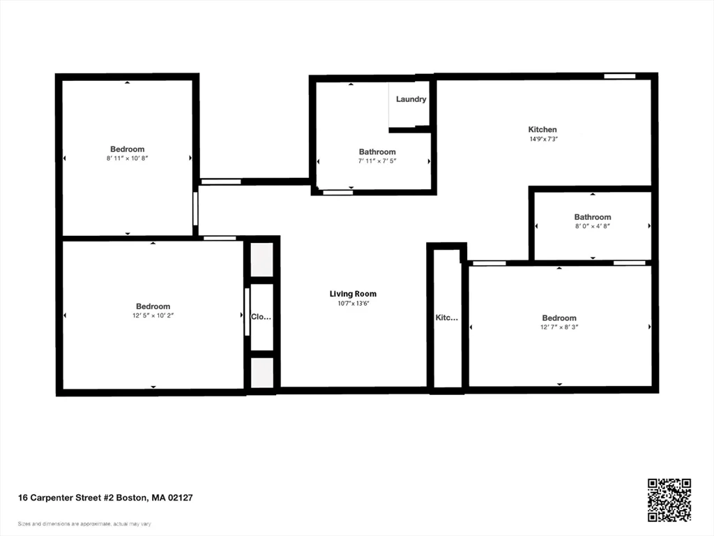 3 bed, 2 bath apartment for rent at 16 Carpenter St Unit 2, South Boston — photo 17 of 17