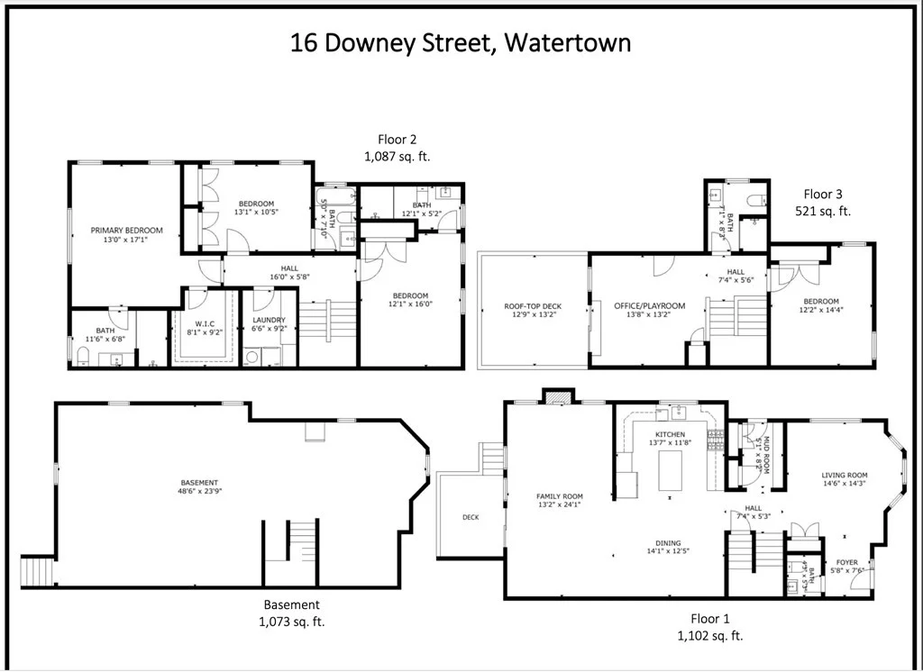 4 bed, 4+ bath apartment for rent at 16 Downey St Unit 16, Watertown — photo 37 of 37