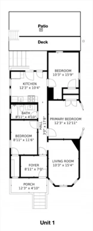 3 bed, 1 bath apartment for rent at 16 Hallam St Unit 1, Dorchester — photo 18 of 20