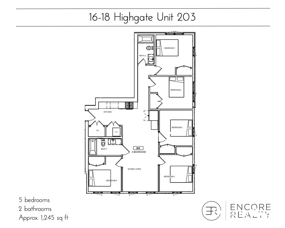 5 bed, 2 bath apartment for rent at 16 Highgate St Unit 203 (Roomate Rental), Allston — photo 2 of 10