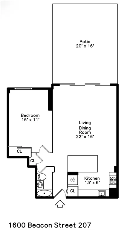 1 bed, 1 bath apartment for rent at 1600 Beacon St Unit 207, Coolidge Corner — photo 21 of 21