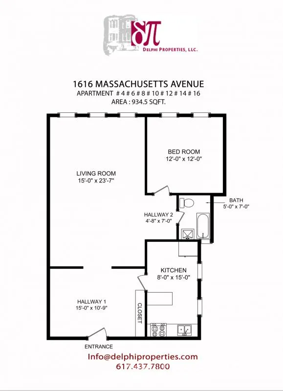 1 bed, 1 bath apartment for rent at 1616 Massachusetts Ave Unit 4*, Neighborhood Nine — photo 6 of 18