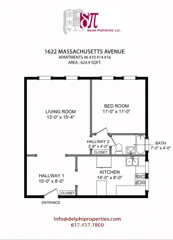 1 bed, 1 bath apartment for rent at 1622 Massachusetts Ave Unit 14, Neighborhood Nine — photo 1 of 7
