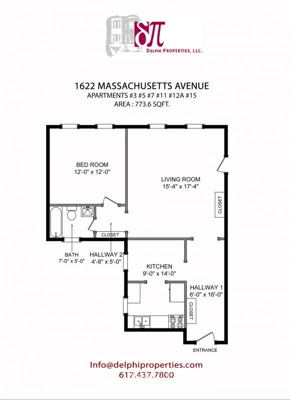1 bed, 1 bath apartment for rent at 1622 Massachusetts Ave Unit 3, Neighborhood Nine — photo 1 of 10