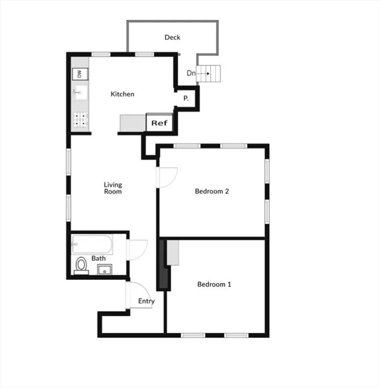 2 bed, 1 bath apartment for rent at 163 Belmont St Unit 3, Belmont — photo 8 of 8