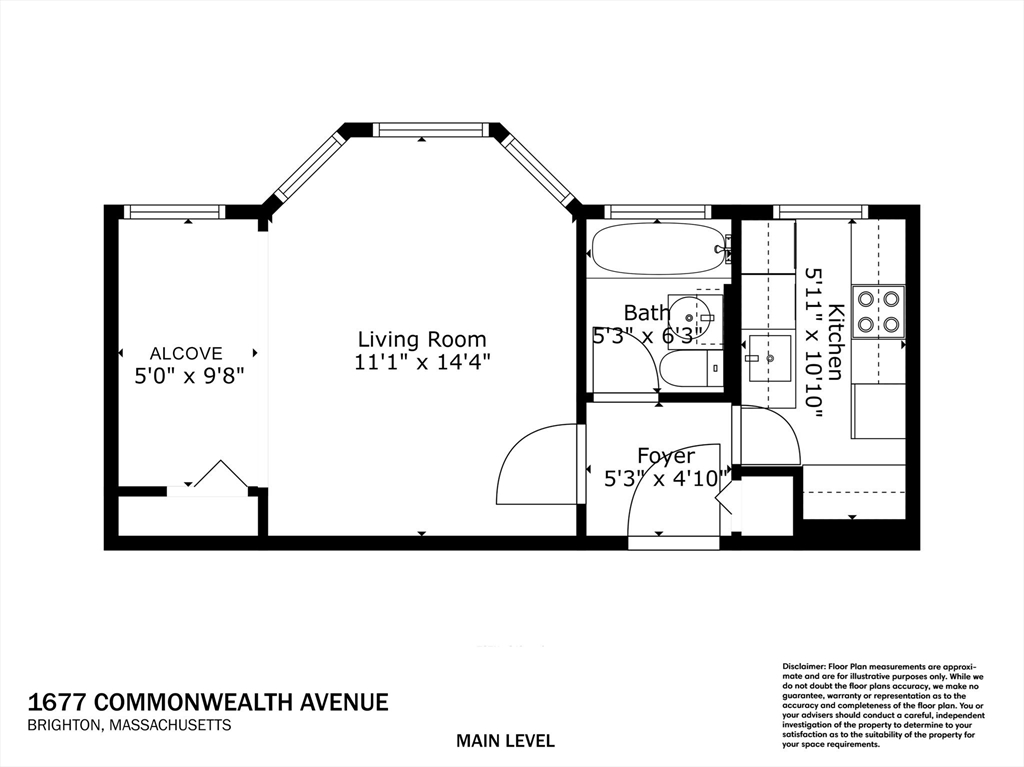 Studio bed, 1 bath apartment for rent at 1677 Commonwealth Ave Unit 18, Brighton — photo 12 of 15