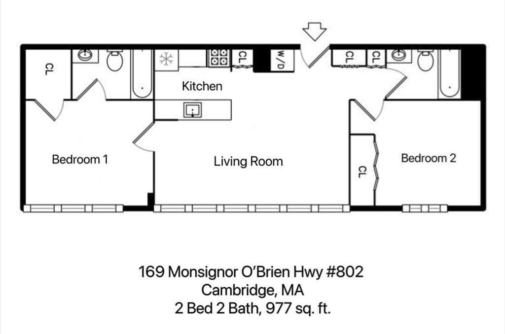 2 bed, 2 bath apartment for rent at 169 Monsignor O'brien Hwy Unit 802, East Cambridge — photo 18 of 26