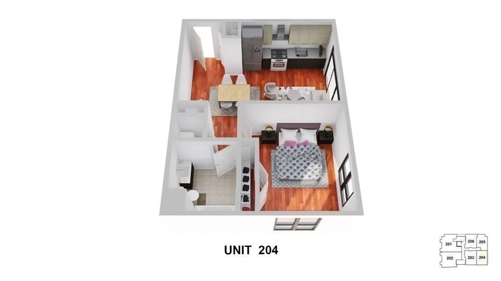 1 bed, 1 bath apartment for rent at 1699 Massacusetts Unit 304, Cambridge — photo 8 of 9