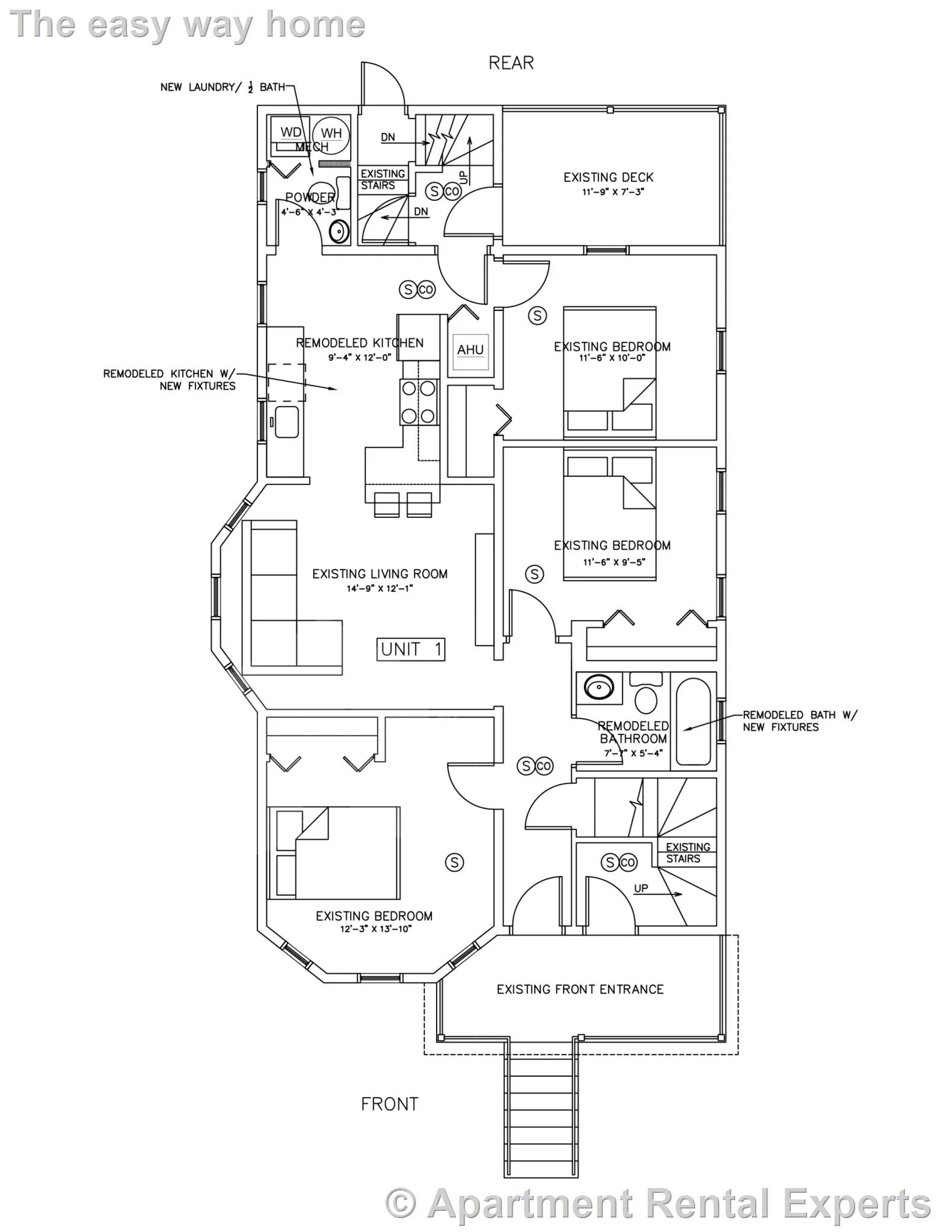 3 bed, 1 bath apartment for rent at 17 Ashland St Unit 1, Porter Square — photo 3 of 4