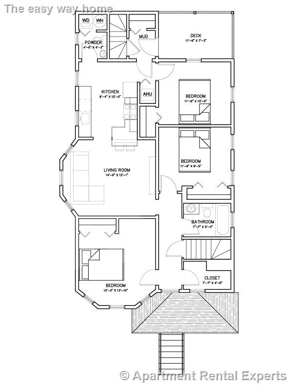 3 bed, 1 bath apartment for rent at 17 Ashland St Unit 2, Porter Square — photo 8 of 10