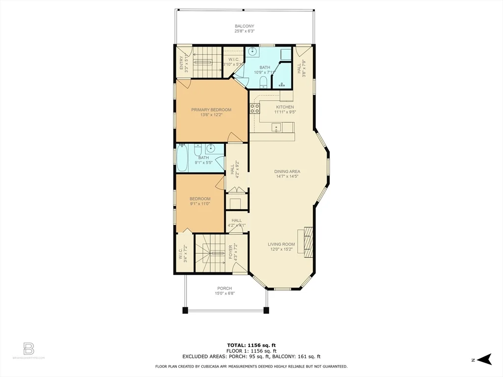 2 bed, 2 bath apartment for rent at 17 Fairbanks St Unit 2, Oak Square — photo 23 of 23
