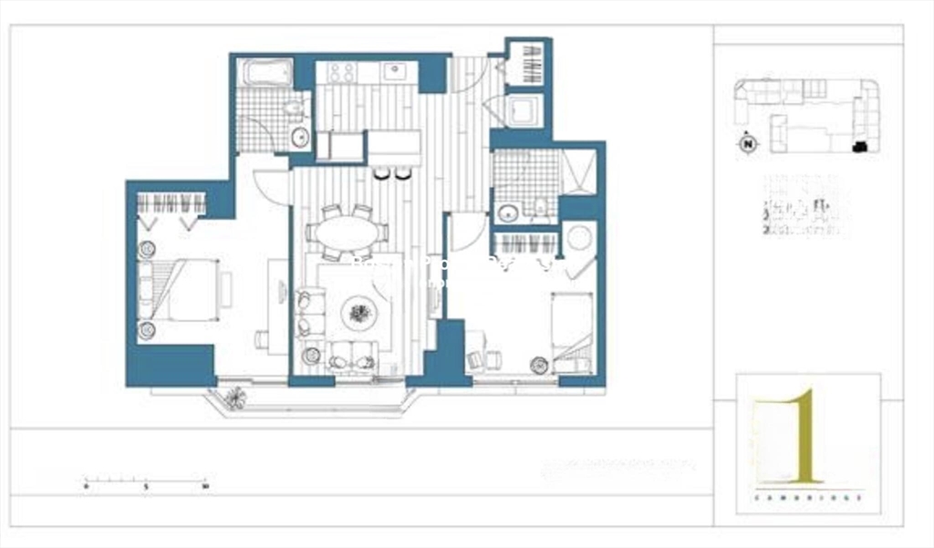 2 bed, 2 bath apartment for rent at 17 Otis St Unit 601, East Cambridge — photo 10 of 13