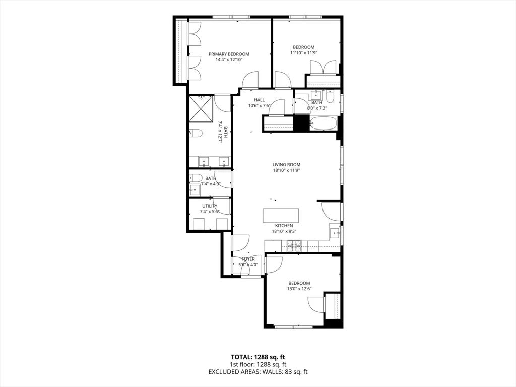 3 bed, 2 bath apartment for rent at 17 School Unit B, Hudson — photo 2 of 17